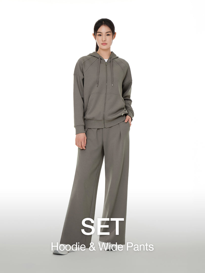 [SET] mildmooth Full-Zip Hoodie & Wide Pants
