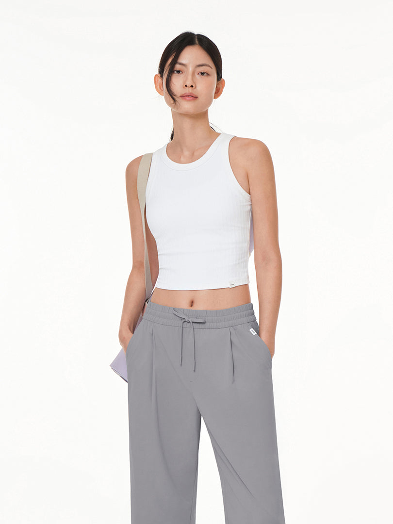 Ribbed Cropped Tank Top