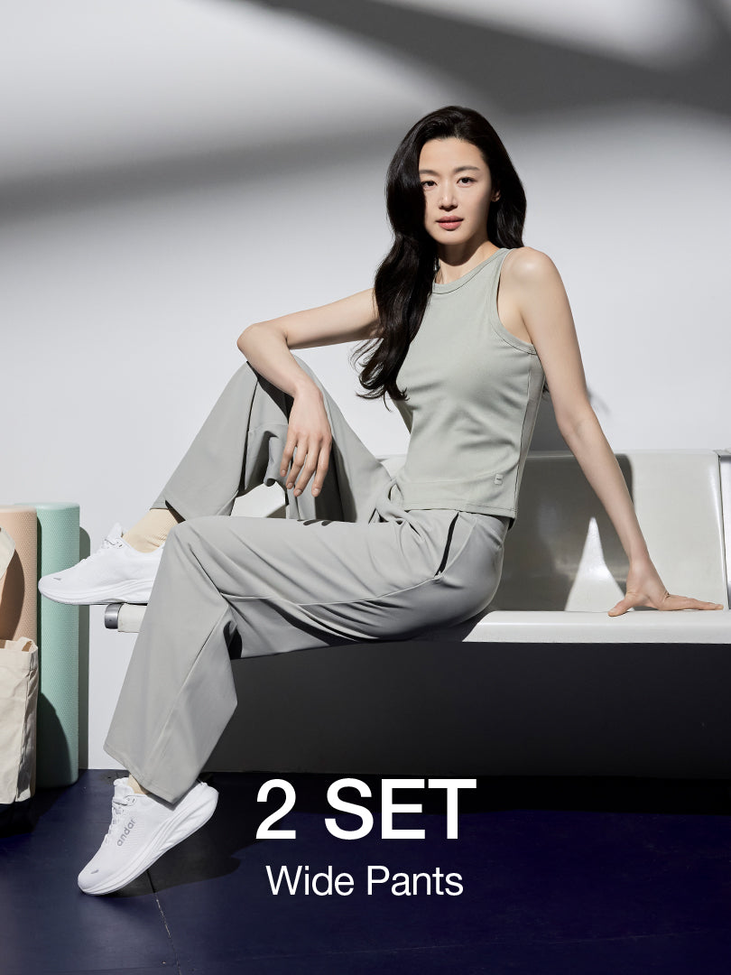 [2 SET] airywin Wide Pants