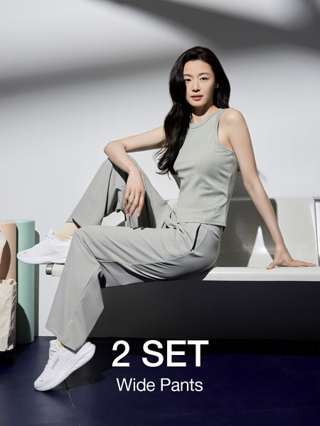 [2 SET] airywin Wide Pants