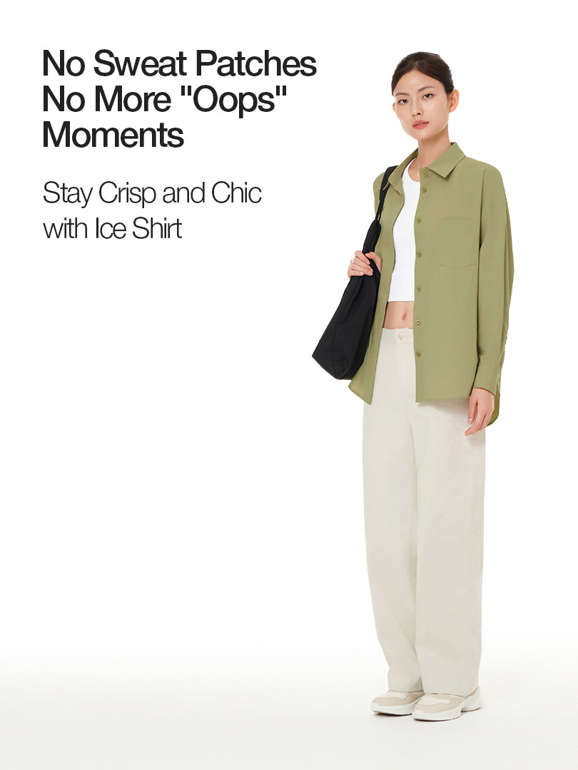 comfort fresh Oversized Long Sleeve Shirt