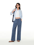 Ice Airdenim Elastic Waist Wide Jeans