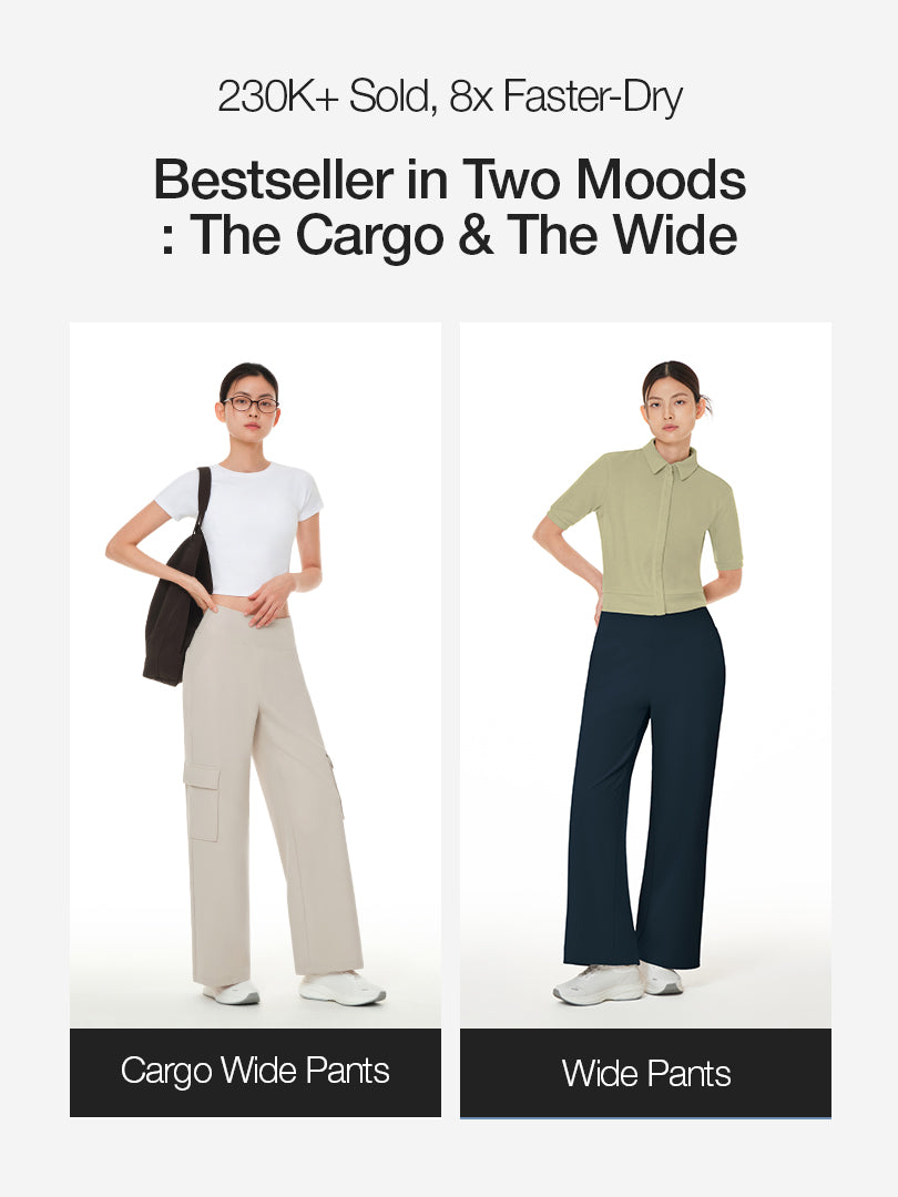 [2 SET] airywin Cargo Wide Pants & airywin Wide Pants