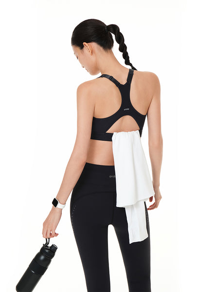 Running Racerback Front-Zip Bra