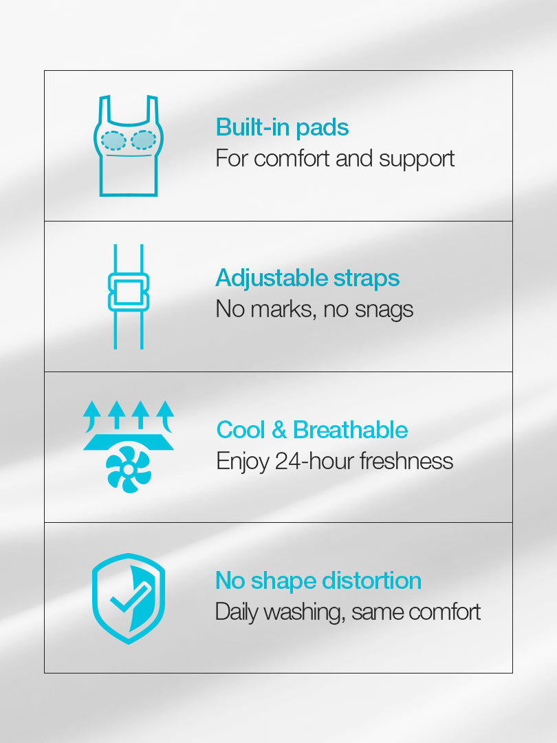 [3 SET] All-Day Fit Bra (Hook & No-hook) & FREE ICE Camisole