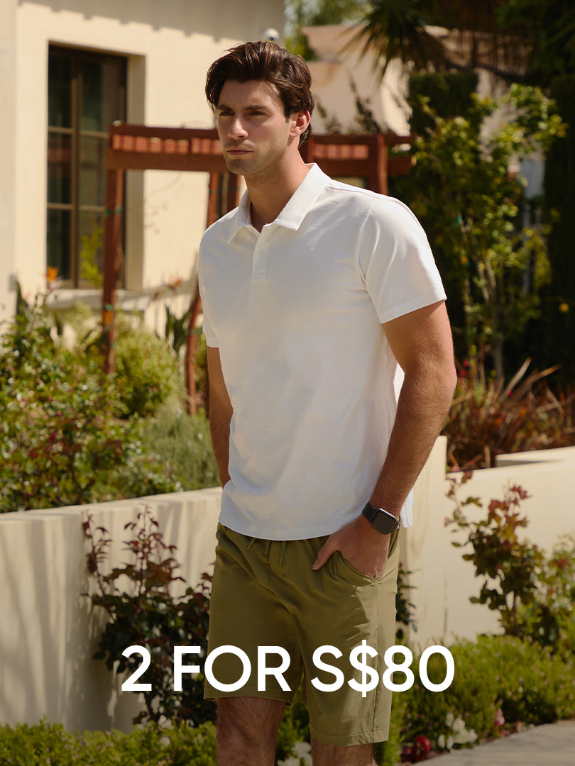 [2 FOR S$80] Men's Airy Fit Short Sleeve Polo Shirt