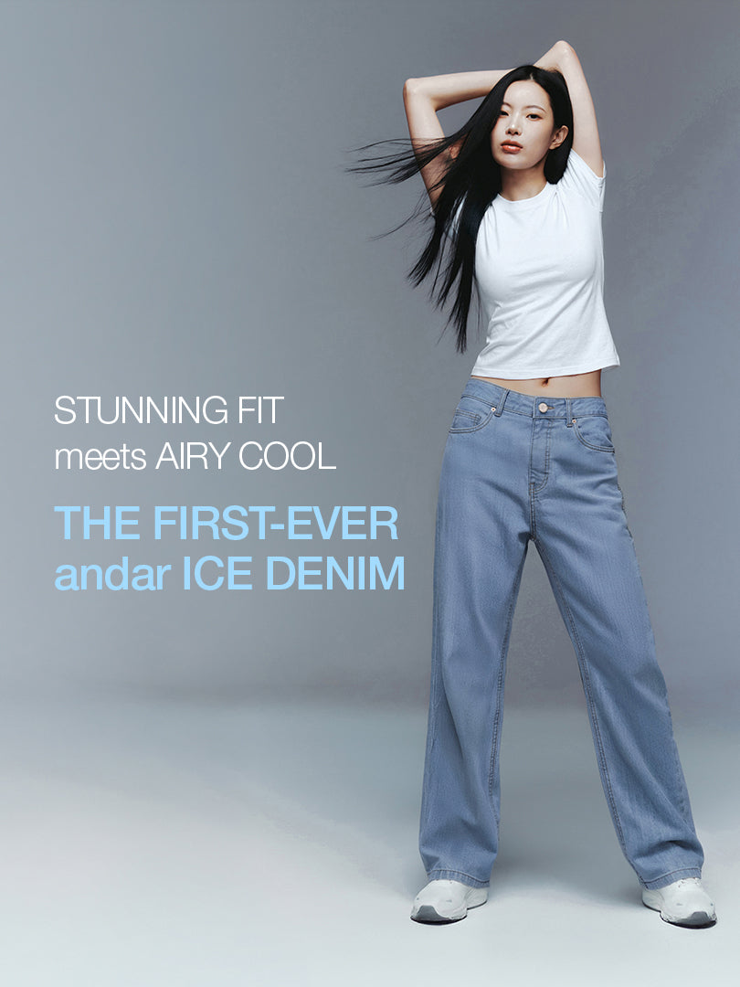 Ice airdenim Semi-Wide Jeans