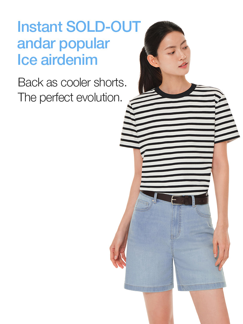 Ice airdenim Shorts (Knee Length)