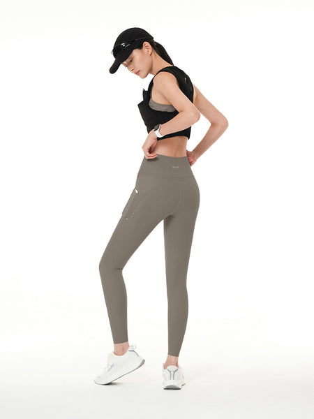 [SET] Running Pocket Leggings & Front-Zip Bra