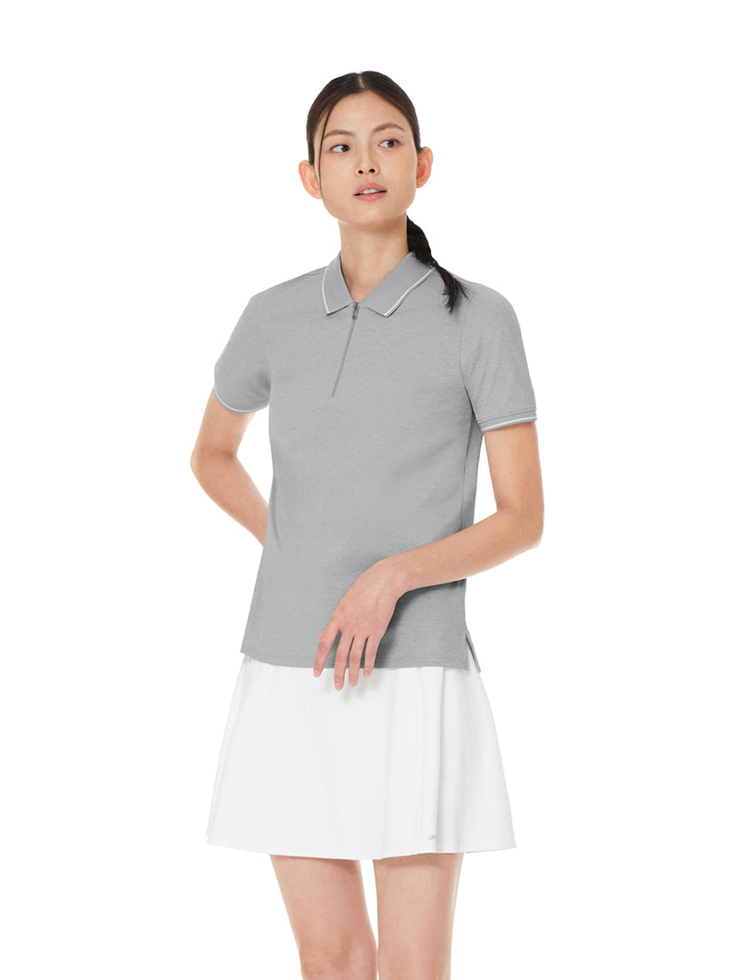 Airy Fit Half-Zip Short Sleeve Polo Shirt