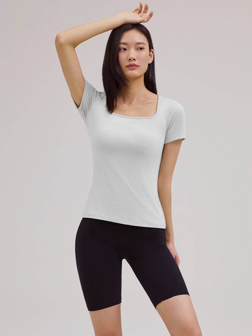 Airtouch Square Neck Short Sleeve (Solid)