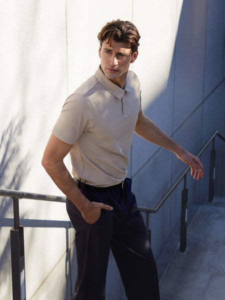 [2 SET] Men's Airy Fit Short Sleeve Polo Shirt