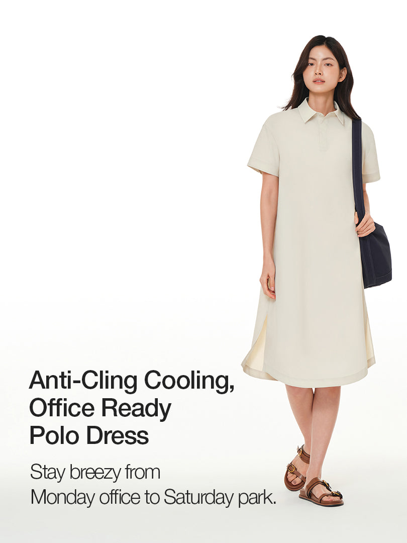 woven Breeze Polo Neck Maxi Dress