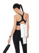 [SET] Running Biker Shorts & Racer back Front-Zip Bra