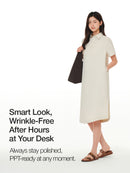 woven Breeze Polo Neck Maxi Dress