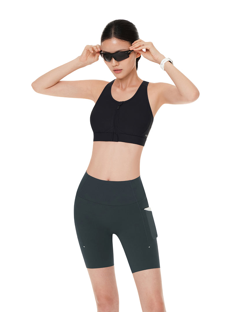 Running Front-Zip Bra