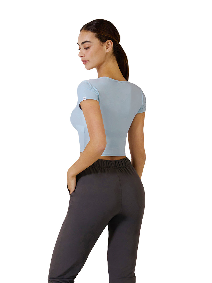 Icefresh Cropped Short Sleeve with Button