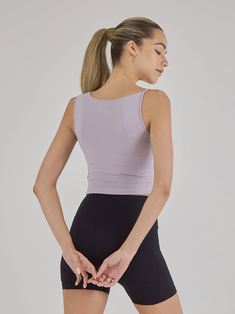 Modal Sustainable Asymmetrical Drape Tank Top