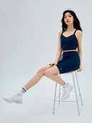 Airywin Pinstripe Biker Shorts with Pockets