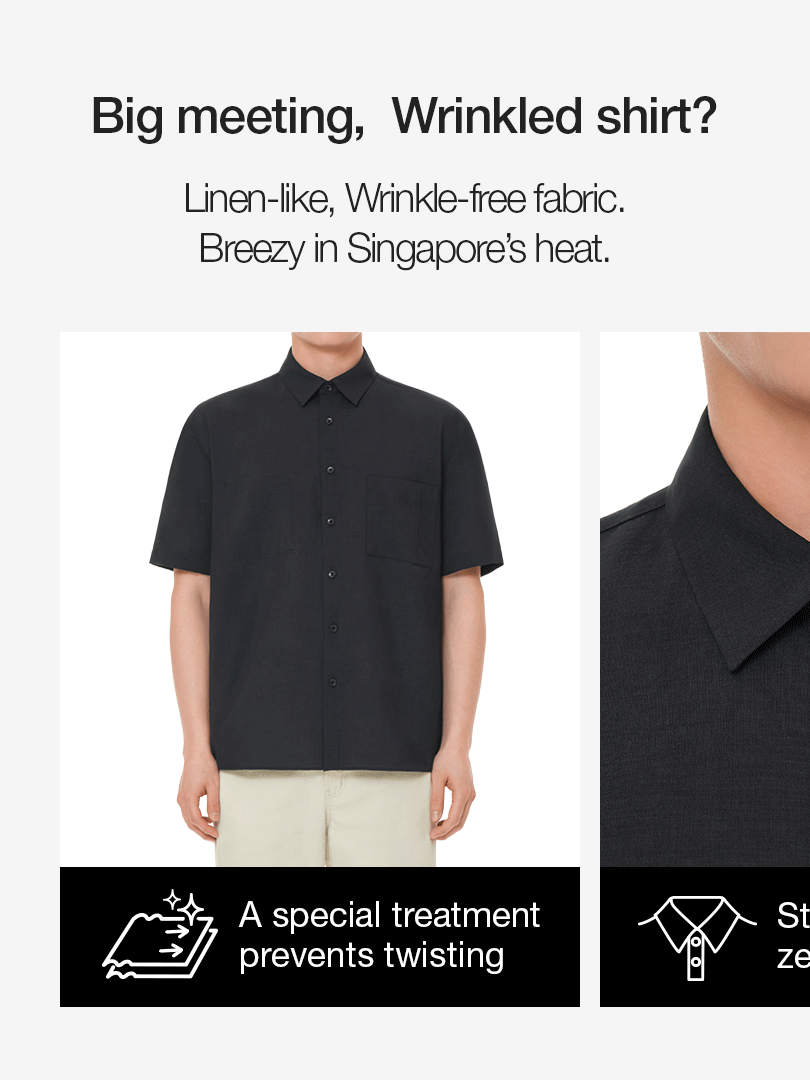 Men's linen-like Short Sleeve Shirt