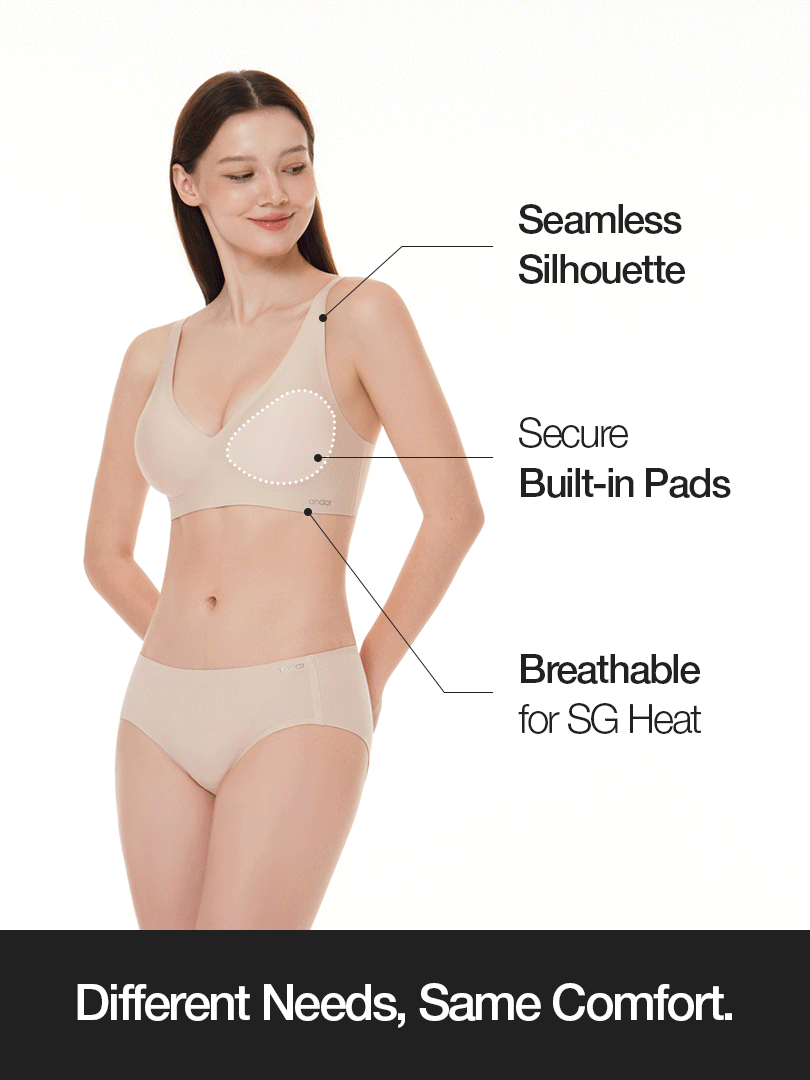 [2&1] All-Day Fit Bra (Hook & No-hook) & Camisole