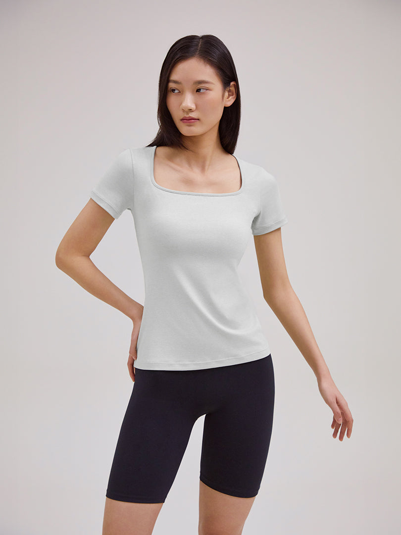 Airtouch Square Neck Short Sleeve (Solid)