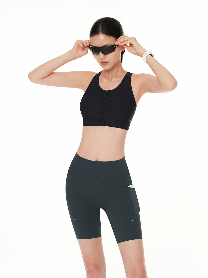 Running Front-Zip Bra