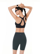 [SET] Running Pocket Leggings & Front-Zip Bra
