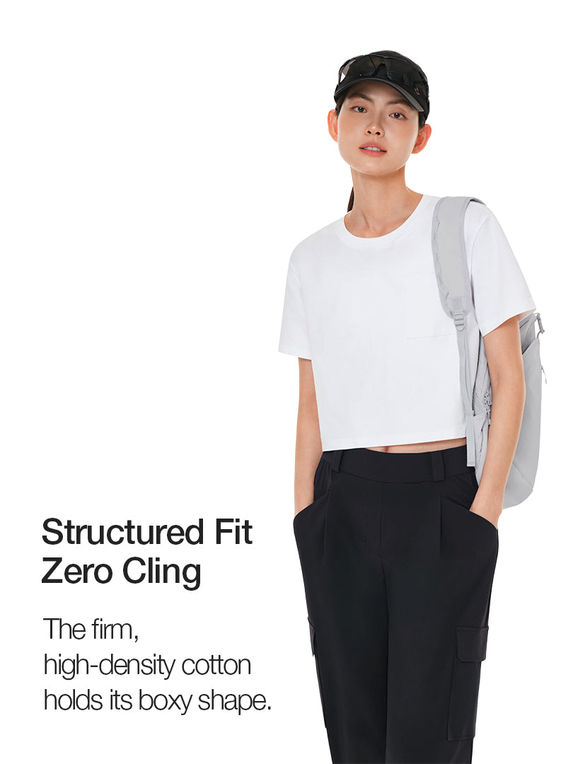 Stay-Cool Pocket Cropped Short Sleeve
