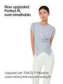 soft modal Cross Wrap Short Sleeve