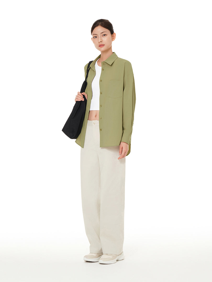 Comfort Fresh Oversized Long Sleeve Shirt