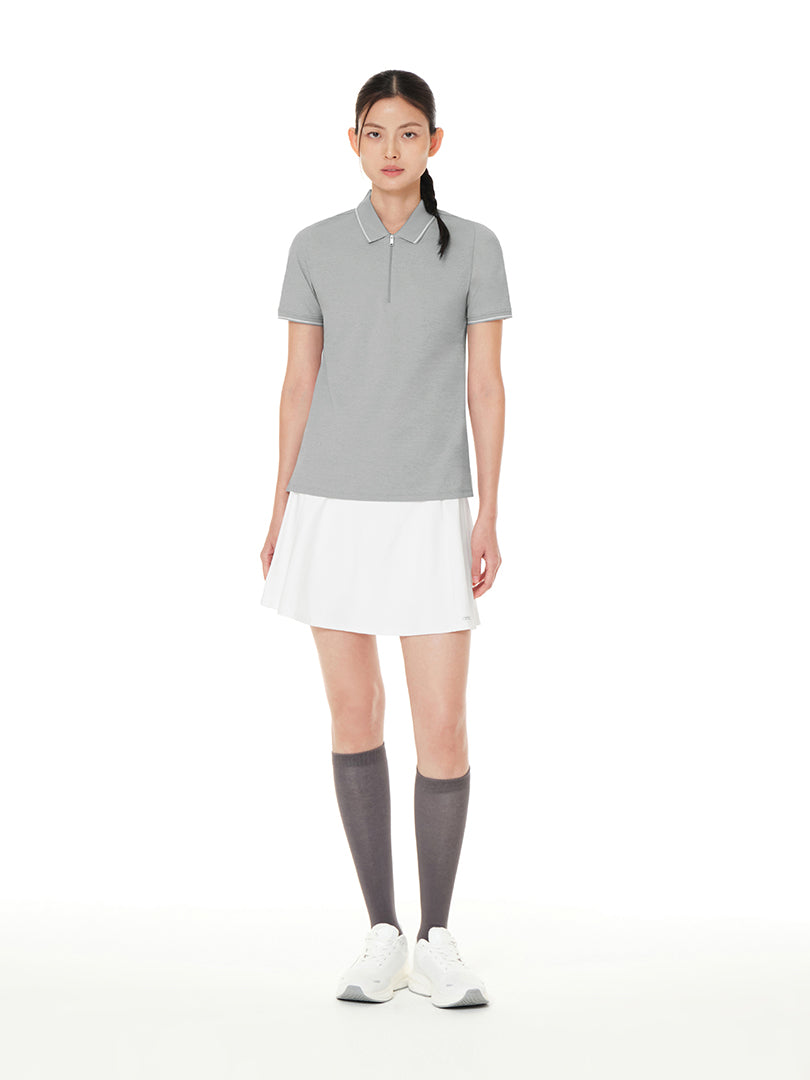 [2 SET] Airy Fit Half-Zip Short Sleeve Polo Shirt