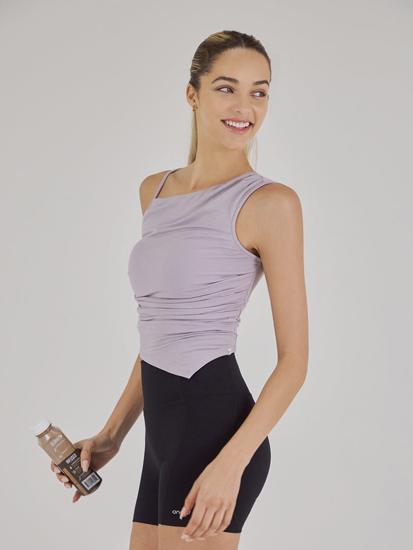 Modal Sustainable Asymmetrical Drape Tank Top