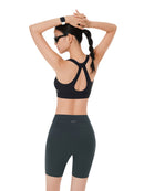 [SET] Running Pocket Leggings & Front-Zip Bra