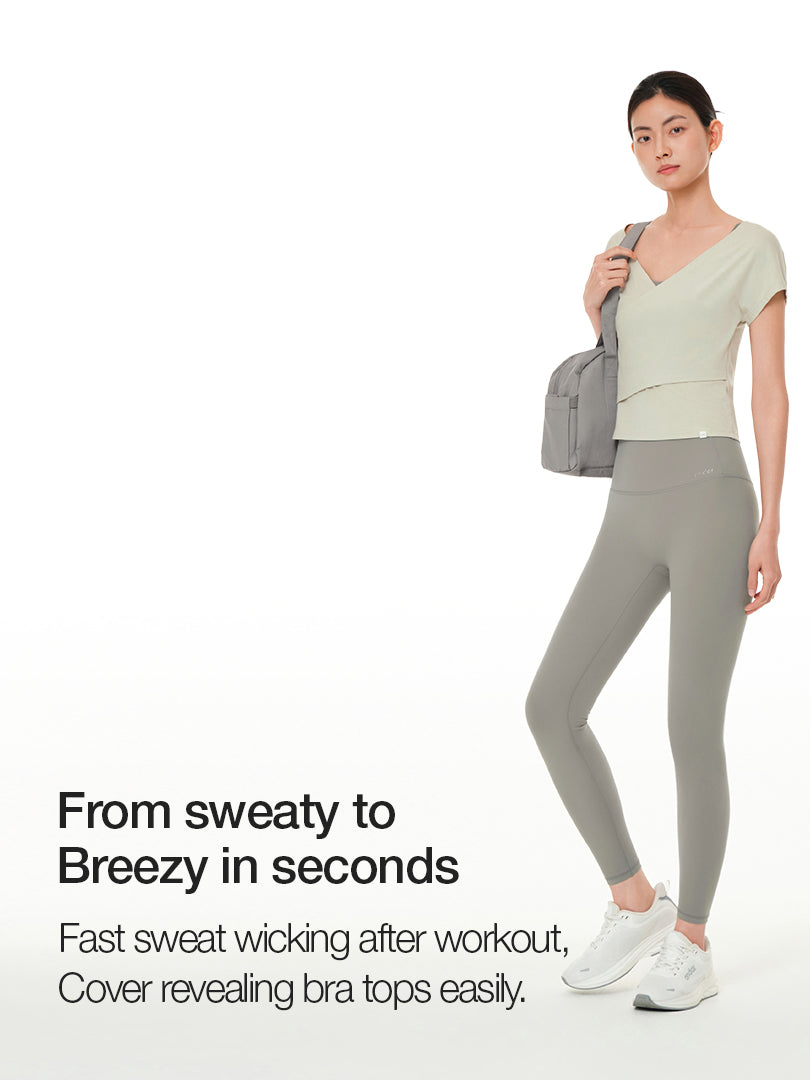 soft modal Wrap Style Short Sleeve