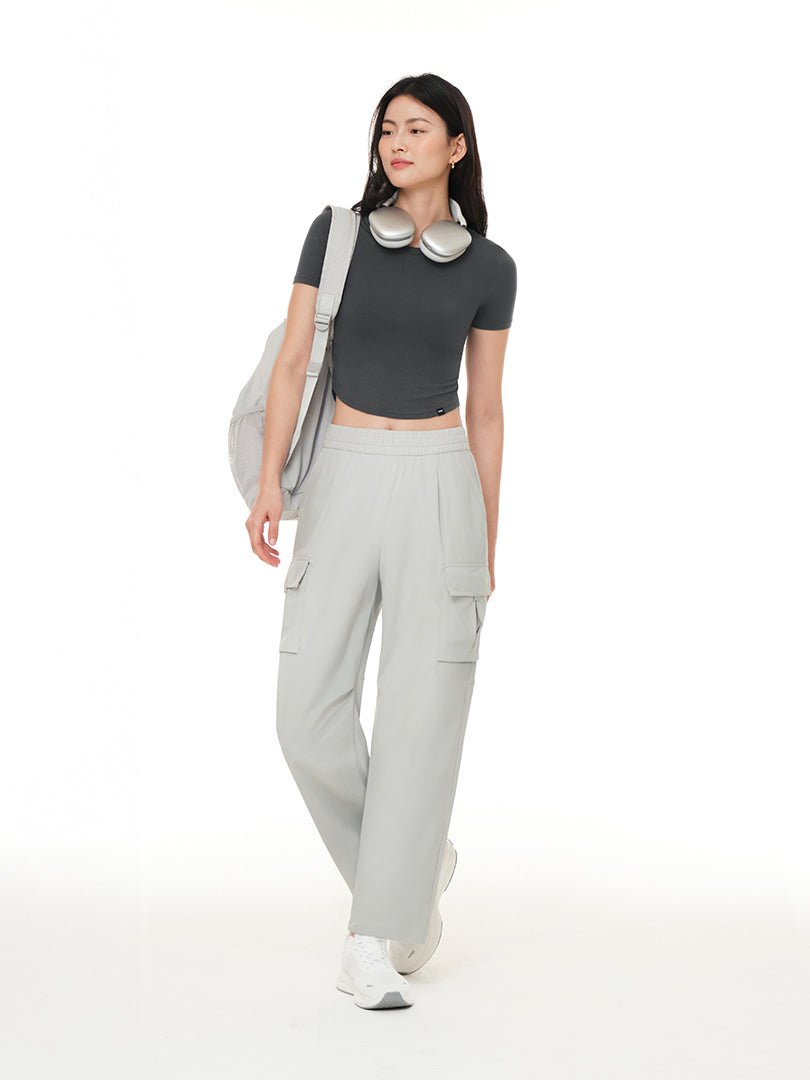 ★andar★ Airy Fit Sweat Two Way Cargo Pants Airst 2 Way Cargo Pants – andar Singapore