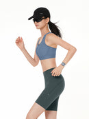 Running Racerback Front-Zip Bra