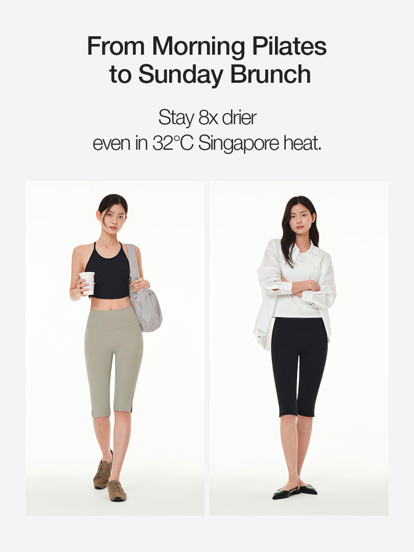 airywin Capri Side Slit Leggings