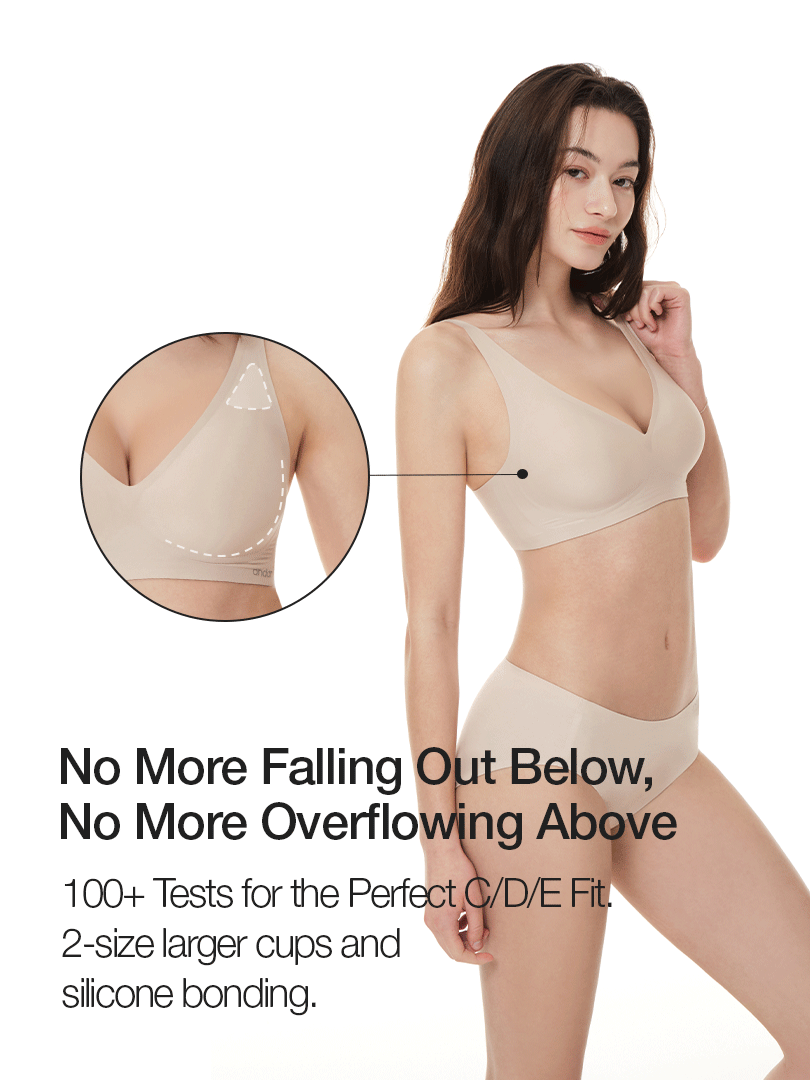 [5 SET] All-Day Fit C–D Cup Bra (Hook & No-hook) & Panty