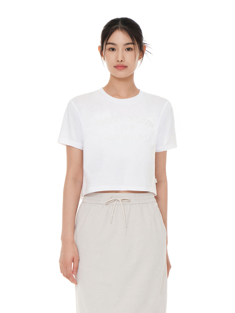 Airessential Move Your Life Forward Cropped Short Sleeve