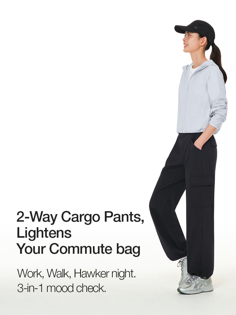 [2 SET] drycloud 2 Way Cargo Pants (Long / Short)