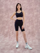 Airywin Pinstripe Biker Shorts with Pockets