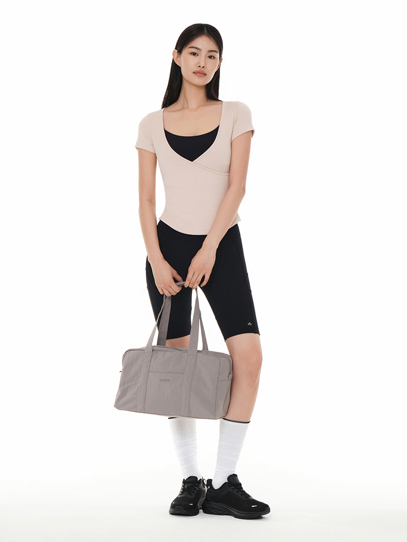 Fresh Ribbed Wrap Short Sleeve