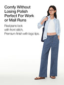 Ice airdenim Elastic Waist Wide Jeans & Free Gift: T-Shirt