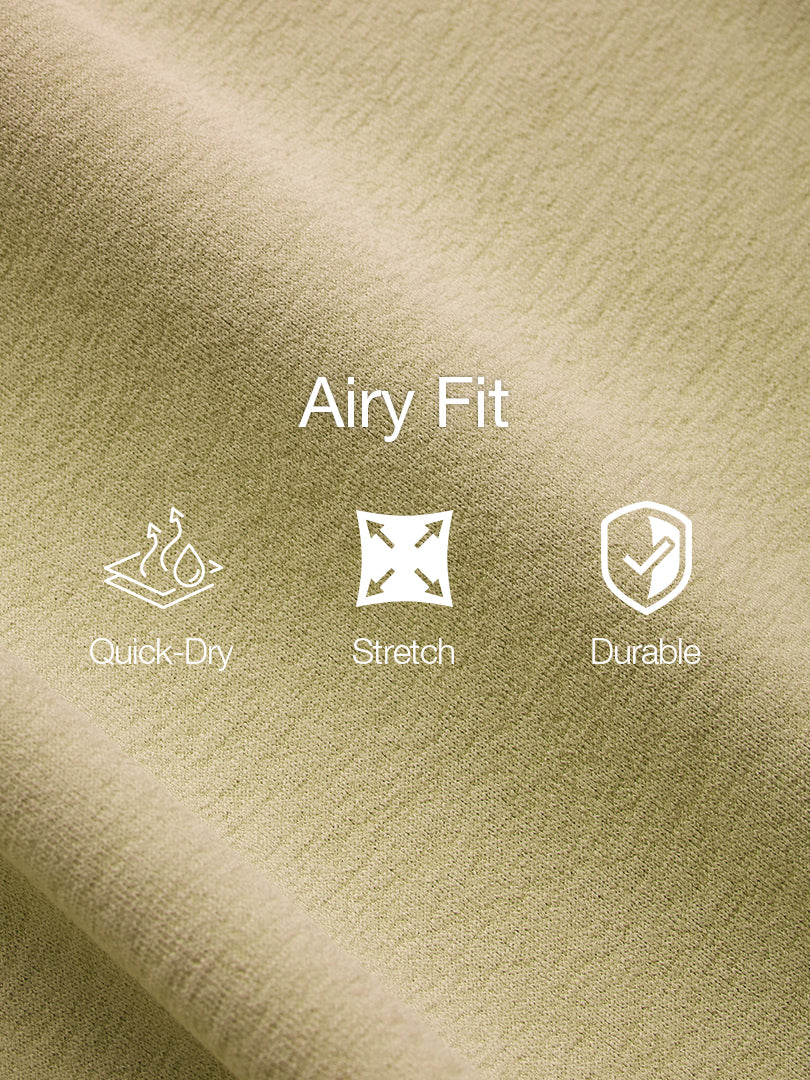 [2 SET] Airy Fit Half-Zip Short Sleeve Polo Shirt