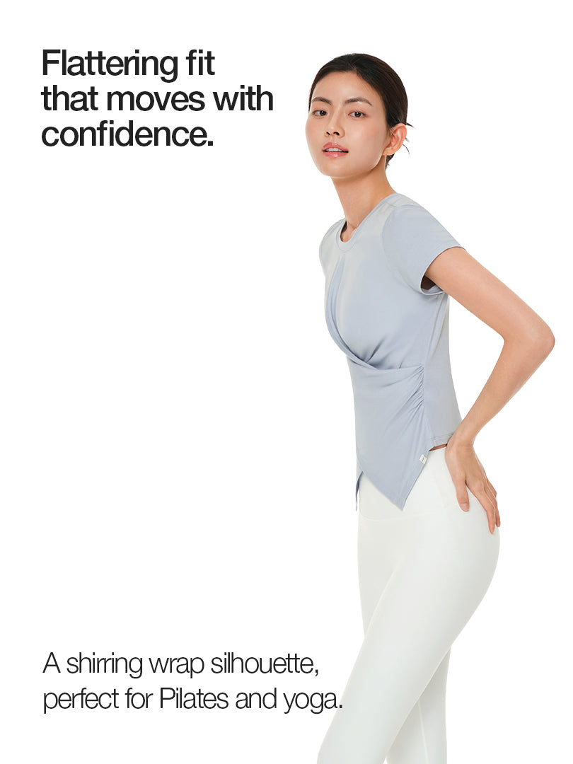 soft modal Cross Wrap Short Sleeve