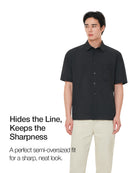 Men's linen-like Short Sleeve Shirt