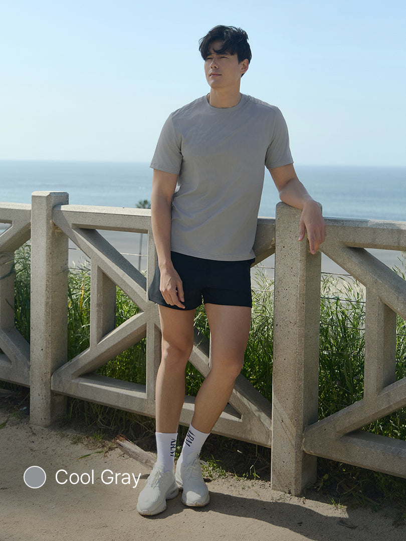 Men's Airst Shorts (Knee Length) with Mesh Tee Gift