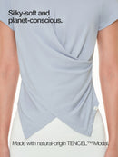 soft modal Cross Wrap Short Sleeve