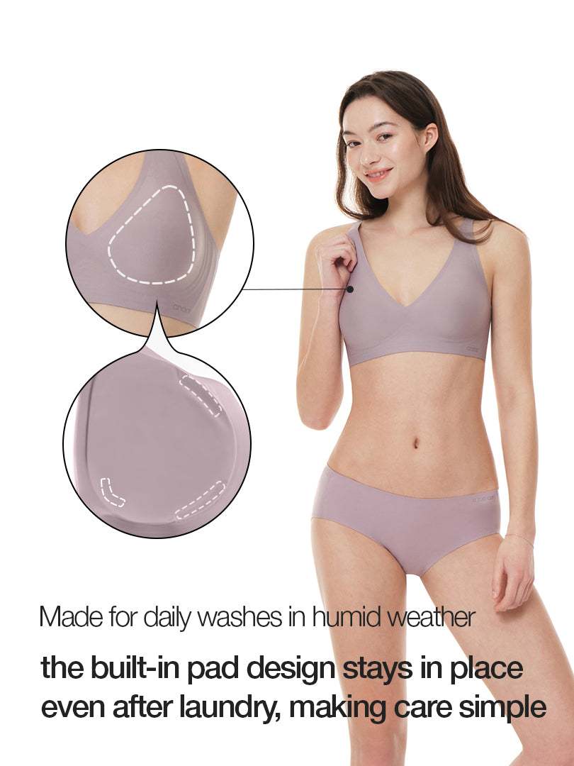 [5 SET] All-Day Fit C–D Cup Bra (Hook & No-hook) & Panty